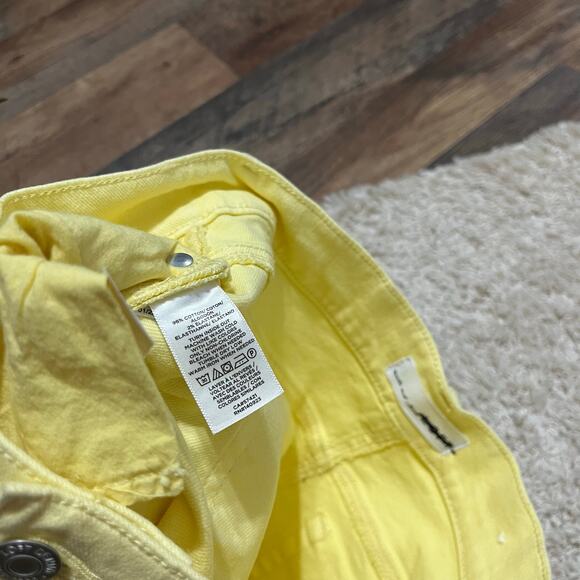 LOFT Size 00 Pastel Yellow Raw Frayed Hem High-Rise The Cut Off Shorts NWOT - Picture 5 of 5